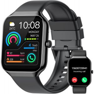 Checarzhn--No1-Montre Connectée Homme Femme, 1.96""Hd Smartwatch Moniteur Sommeil Fréquence Cardiaque Podomètre, 113+ Sportifs Montre Intelligente Avec Appel Bluetooth, Etanche Ip68 Montre Sport Pour Androi - Neuf