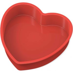 KAL-Moule Gateau Coeur Silicone, Moule En Silicone Coeur Saint Valentin, Antiadhésif Moule A Gateau Silicone Patisserie Pour Gâteau Fête Des Mères, Gâteau Au Fromage -26.4 Cm X 23 Cm - Neuf