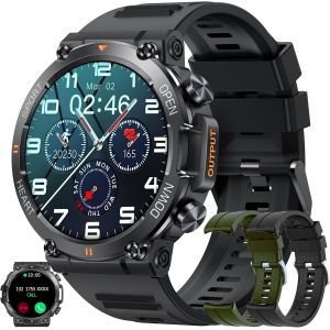Montre Connect&eacute;e Homme 1,39"" Avec Appel Bluetooth 5.1/Num&eacute;rotation, Smartwatch Compatible Samsung Huawei Xiaomi Android Ios Podometre Etanche Ip68 Gps 123 Modes Sport Cardiofrequencemetre (Noir) - Neuf