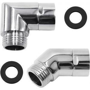 Adaptateur 135°de Pommeau de Douche Douchette à Main de Salle Antirouille Adaptateur de Coude de Douche pour Douchette Connexion de Bras - Neuf