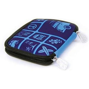 Vw Collection - Porte-Monnaie Intelligent En Néoprène Volkswagen T1 Combi Design 16 Cm (Surf/Bleu) - Neuf