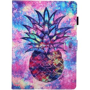Coque a Rabat Clapet Portefeuille Femme ?tui en Cuir PU pour Tablette 8 Pouces Universel Paillette Ananas Color&iquest;&iquest; Motif Folio 360 Integrale Antichoc R&iquest;&iquest;sistant Housse de Protection Housses - Neuf
