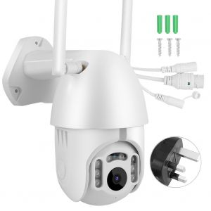 Camera de securite dome exterieure PTZ 1080P, etanche, WiFi, TUYA IP CCTV, compatible ONVIF 100-240 V (Royaume-Uni) - Neuf