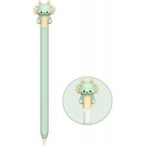 ERYI-Étui Dragon Mignon Pour Apple Pencil 2Ème Génération Et Apple Pencil Pro Étui Housse De Protection En Silicone Peau Apple Pencil Accessoires (Apple Pencil 2Ème Génération & Pro, Vert) - Neuf