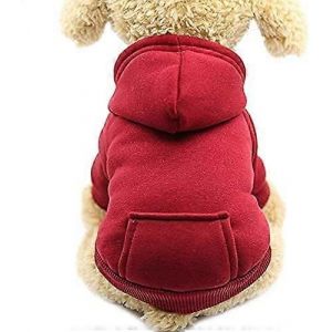 Chat Sweat &Agrave; Capuche V&ecirc;tements Pour Chiens En Coton Avec Manteau D'hiver Et Poche Ext&eacute;rieure - Neuf
