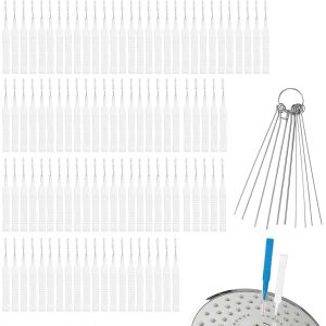 Kit Nettoyage de Pommeau de Douche, Outil Nettoyage Buse 2 en 1 avec Brosses Multi-Tailles et Pics en Acier Inoxydable pour Robinet Salle Bain &Eacute;vier - Neuf