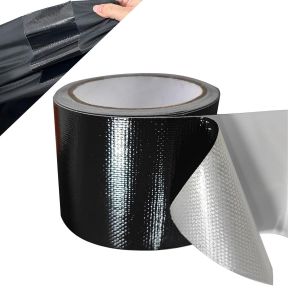Kit De R&eacute;paration De Tente Noir-Colle Pour B&acirc;che De Camion,Rustines Pour B&acirc;che Et Parasol,B&acirc;che De Bateau,Tapis De Tente,Ruban De R&eacute;paration Pour Auvent (Noir,10 Cm X 10 M) - Neuf