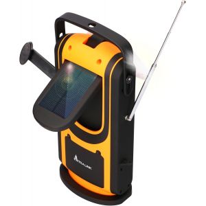 Extralnik Radio Solaire&Radio Manivelle Avec Powerbank 6000Mah,6 Modes De Charge,Usb C,Lampe De Poche&Lampe De Lecture,Alarme Sos,Équipement D'Urgence,Outdoor,Camping - Neuf