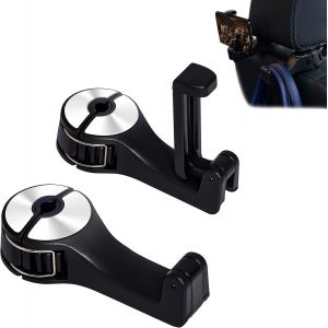 Crochets De Si&egrave;ge D'auto Pour Sacs &Agrave; Main Et Sacs Avec Support De T&eacute;l&eacute;phone,Organisateur De Rangement Universel D'appui-T&ecirc;te De Voiture Hange - Neuf