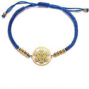 Eryi-Bracelet Bohème En Corde Tissée Pour Femme - Géométrie Sacrée - Protection Métatron - Déclaration De Protection - Bracelet En Corde Creuse Réglable - Neuf