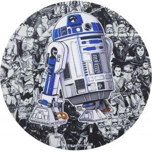 NSIECD-Star Wars Tapis de Souris Rond avec Design Exclusif R2D2 avec des Personnages Embl&eacute;matiques, Tapis Souris en Fibre Extrafine, Lavable &agrave; la Main et Antid&eacute;rapant, Disney Star Wars Cadeaux Fans - Neuf