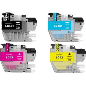 LC421 LC 421 Cartouches d'encre pour LC-421 LC421XL Multipack pour Brother DCP-J1050DW MFC-J1010DW DCP-J1140DW - Neuf