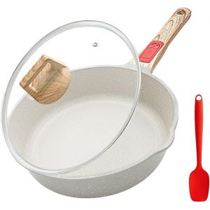 Po&ecirc;le &Agrave; Frire 28 Cm Antiadh&eacute;sive Avec Couvercle, Po&ecirc;le Universelle En Fonte D'aluminium Avec Poign&eacute;e D&eacute;tachable, Passe Au Four, Tous Types De Cuisini&egrave;res - Neuf