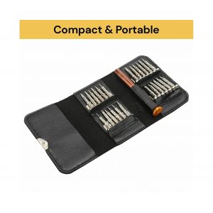 Kit de mini tournevis de pr&eacute;cision 25 en 1 pour la r&eacute;paration d'ordinateurs portables et d'appareils photo - Neuf