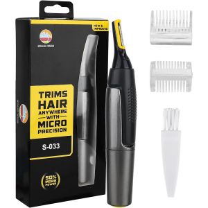 Tondeuse Nez 3-En-1 Coupe Poils Nez Et Oreilles Usb Rechargeable,Indolore Rasoir Poil De Nez Homme Professionnel,Pour Le Nez Oreilles Barbe Sourcils Corps,Pour Homme Et Femme,Ipx7 Imperm&eacute;able - Neuf