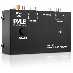 Préampli Phono Pour Platine Vinyle Mini Électronique Audio Stéréo Préamplificateur Pour Phonographe Entrée Rca, Sortie & Fonctionnement Ultra-Basse Bruit Alimenté Par Adaptateur Dc 12 Volts - Neuf