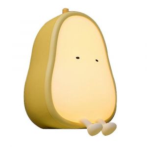 Veilleuses pour enfants Lampes rechargeables par USB,lampe de chevet sans BPA ABS + silicone pour l'allaitement,changement de couleur,poire jaune - Neuf