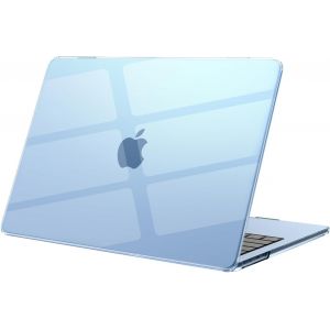 Coque Compatible Avec Macbook Air 13 Pouces M4 A3240 M3 A3113 M2 A2681 [Correspondre Le Couleur De Mac], Sortie En 2025 2024 2022, Etui De Protection Pour Mac Air 13,6"", Transparent Bleu Ciel - Neuf