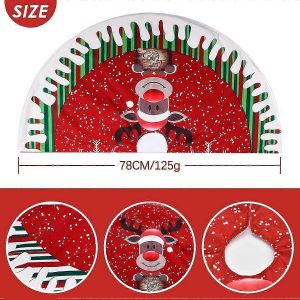 Jupe de sapin de No&euml;l rouge de 78 cm pour d&eacute;coration de No&euml;l - Neuf
