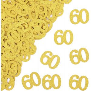 Lot de 100 confettis dorés à paillettes pour 30e anniversaire - Décoration de table - Pour femme et homme - 30e anniversaire - Décoration de table (60e anniversaire) - Neuf
