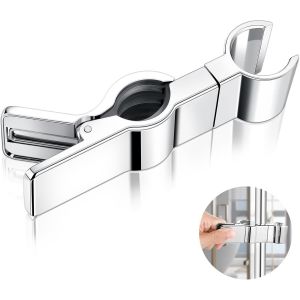 KAL-Support Douchette Universel, Support Pommeau De Douche Diamètre Réglable 22-25 Mm, Shower Head Holder Pivotant À 45°, Support De Pommeau Douchette Pour Salle De Bain - Neuf