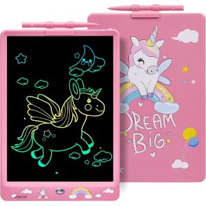 ERYI-(Dyna-Pm Licorne) Tablette D'Écriture Pour Enfants 10 Pouces, Tablette De Dessin Lcd Tableau Blanc Magnétique Jouet Dinosaure Pour Enfants Cadeau 2 3 3 4 5 6 7 8 Ans - Neuf