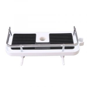 Étagère de douche sans perçage pour barre de douche de 22 à 25 mm, étagère réglable, organiseur de salle de bain pour shampoing - Neuf
