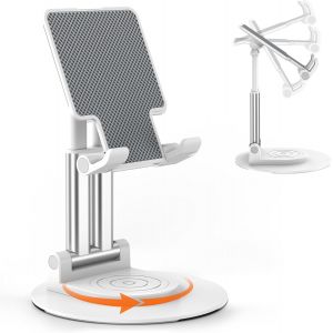 Support Telephone Burea, Porte Telephone Avec Rotatif À 360° Support Smartphone Portable Phone Holder Pour Iphone Samsung Huawei, Smartphones, Ipad Mini, Kindle Et Plus Encore (Bla[CAR783157] - Neuf