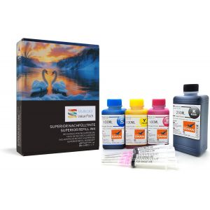 Kit de Recharge d`Encre 550 ML Compatible Canon PG-545/CL-546 et PG-545XL/CL-546XL-pour Cartouches Canon MX495,TR4550,TS3350,TS3150,MG2550s,MG2555s,MG3050,MG2950,TS205 - Neuf