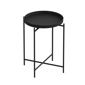 Table basse en m&eacute;tal "Sheby" 46 x 46 x 56 cm - Noir - Neuf