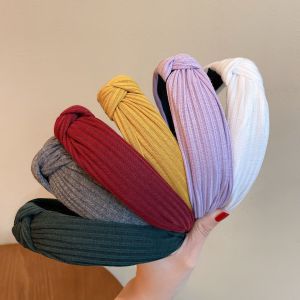 Bandeaux Pour Femmes, Lot De 6 Élastiques En Tissu, Larges Bandeaux Élastiques Unis, Accessoires Pour Cheveux Mignons Pour Femmes Et Filles - Neuf