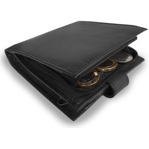 CMJAAGUR-Portefeuille Cuir Pour Homme &iquest; Compartiment Pour Billets Et Porte Monnaies Zipp&eacute;s - 11Cm X 9 X 2Cm Rl180K[M1349] - Neuf