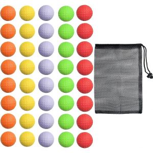 Balles d'entra&icirc;nement de golf en mousse - Pack de 40 pour l'entra&icirc;nement int&eacute;rieur ou ext&eacute;rieur - Neuf