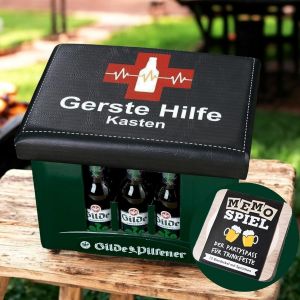 Si&egrave;ge De Caisse &Agrave; Bi&egrave;re Avec Dessous De Verre-Jeu De M&eacute;moire-Coussin Pour Caisse &Agrave; Bi&egrave;re-Tabouret Pour Balcon Et Camping-34 X 44 Cm - Neuf