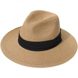 1 Pcs Kaki Plage L'été, Chapeau De Soleil, Large Bord Chapeau Panama - Neuf