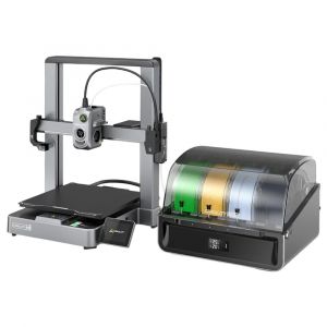 Creality Hi Combo Imprimante 3D syst&egrave;me multi-mat&eacute;riaux CFS impression rapide &agrave; 500 mm/s cam&eacute;ra de surveillance jusqu'&agrave; 16 couleurs corps enti&egrave;rement m&eacute;tallique 260 x 260 x 300 mm - Neuf