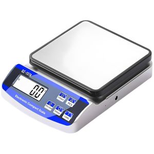 Balance De Cuisine &Eacute;lectronique, Charge Maximale 15 Kg, &Eacute;cran Lcd Vert R&eacute;tro&eacute;clair&eacute;, Fonction De Mise &Agrave; Z&eacute;ro, De Tarage Et De Comptage De Pi&egrave;ces, Pr&eacute;cision 1g, Acier Inoxydable, 15,5x22x5,5cm - Neuf