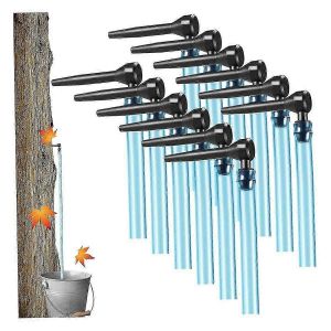 12 Ensembles De Robinets De Sirop D'érable Avec Tubes De 24 Pouces Fournitures De Sirop D'érable Kit De Taraudage De Sirop D'érable Antidérapant En Forme De L Robinets D'arbre En Forme De L -X - Neuf