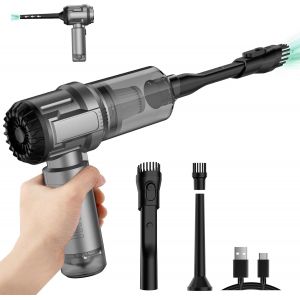 MEVRONISSHOP-Aspirateur &agrave; main sans fil - Mini aspirateur de voiture puissant avec ventilateur, rechargeable USB-C - Aspirateur &agrave; main pour voiture, bureau et maison - Neuf