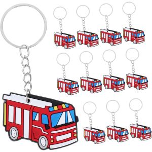 lbgwp60-Lot De 12 Porte-Clés Pompier - Cadeaux De Fête Amusants Pour Les Fêtes À Thème - Accessoires Décoratifs Pour Les Anniversaires D'Enfants Et Les Cadeaux De Reconnaissance - Neuf