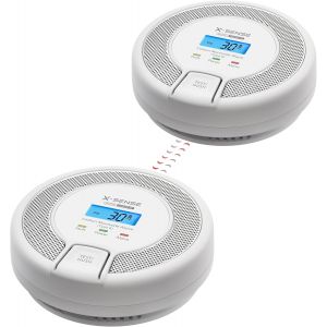 D&eacute;tecteur de Monoxyde de Carbone Interconnect&eacute; sans Fil, Alarm de Monoxyde de Carbone Aliment&eacute; par Pile Rempla&ccedil;able, Conforme &agrave; la Norme EN50291, S&eacute;rie Link+, CO03D-W, Lot de 2 - Neuf