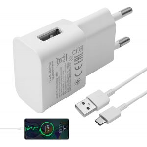 KALANKA-Chargeur USB avec C&acirc;ble de Charge USB Type-C 1m USB C Chargeur Rapide pour Samsung Galaxy A50 A51 A72 A42 A14 A13 A15 A12 A10e A32 4G/5G&iquest; S24 S23 S22 S21 S20 S8 S8+ S9+ S10 S10 Plus S10e&iquest; Not - Neuf