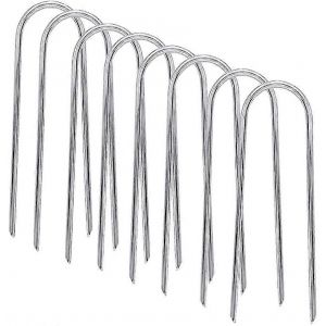 Nouveau,Adapt&eacute; Trampoline Stakes Heavy Duty Tent Pegs,Ancrages En U Galvanis&eacute;s,8pcs - Neuf