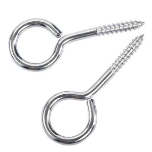 M4 * 50 Anneau de vis de boulon à ?il 304 Boucle de verrouillage autotaraudeuse à vis en acier inoxydable 10PCS + 10 tubes d'expansion en plastique - Neuf