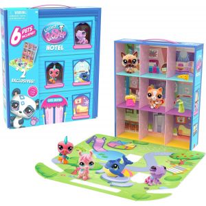 Littlest Pet Shop Hotel Coffret De Jeu Avec 6 Figurines Et Accessoires - Neuf