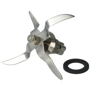 vhbw Couteau de mixeur compatible avec Silvercrest SKMC1200E5 robot culinaire - Avec 4 lames en acier inoxydable, joint d'&eacute;tanch&eacute;it&eacute; inclus - Neuf