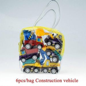 6pcs/10pcs Mini Pull Back Cars Toy Plastic Car Model Funny Kids Vehicle Car Model Toy Children Wheels Set Cool Birthday Gift YJN Toy Cars-Sac de voiture de chantier - Neuf