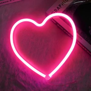 Enseigne Lumineuse De Décoration De C?Ur,Led Au Néon Pour La Décoration Murale Pour La Maison,Le Bar,Le Restaurant,Noël,Une Fête D'anniversaire,Un Cadeau,Décoration Murale - Neuf