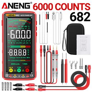 ANENG 681/682/683 multimètre 6000 points numérique Rechargeable testeur de tension AC/DC Diode Hz testeur de courant électrique sans contact - Type 682 red pro - Neuf