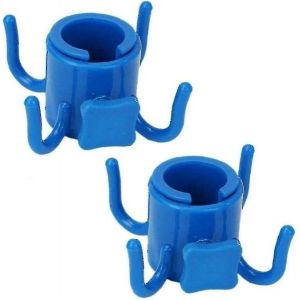 Lot De 2 Crochets R&eacute;glables Pour Parasol De Plage &iquest; Fermoir Robuste &Agrave; 4 Broches Pour Suspendre Serviettes, Sacs Et Plus Encore &iquest; Installation Facile Sans Outil - Neuf